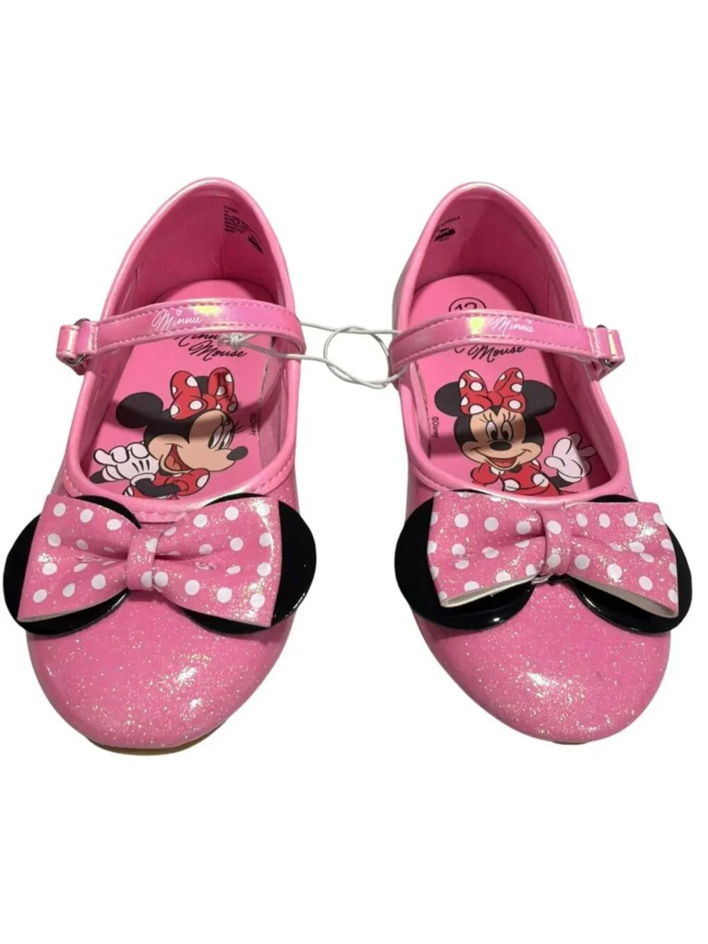 Disney Junior Minnie Mouse Ballet Flats Girls Size 12 Shoes New